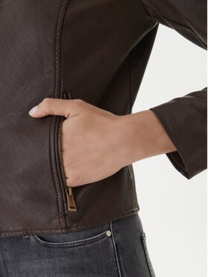 Guess Kurtka z imitacji skóry W6GL09 W1834 Brązowy Regular Fit