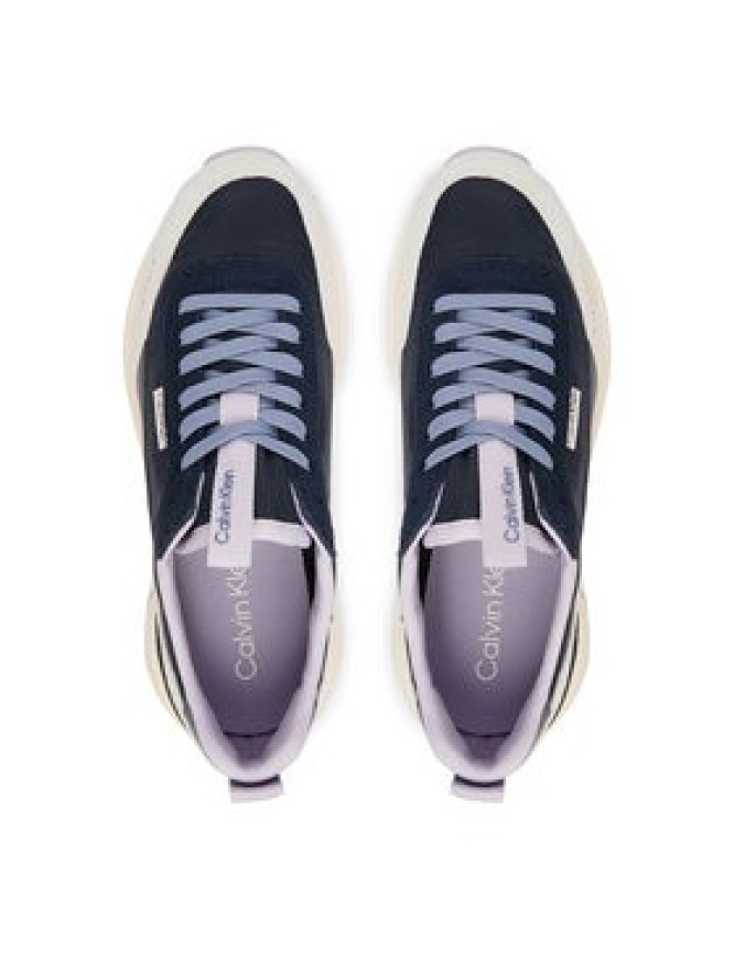 Calvin Klein Sneakersy Hike Runner Nylon Mix HW0HW03279 Niebieski