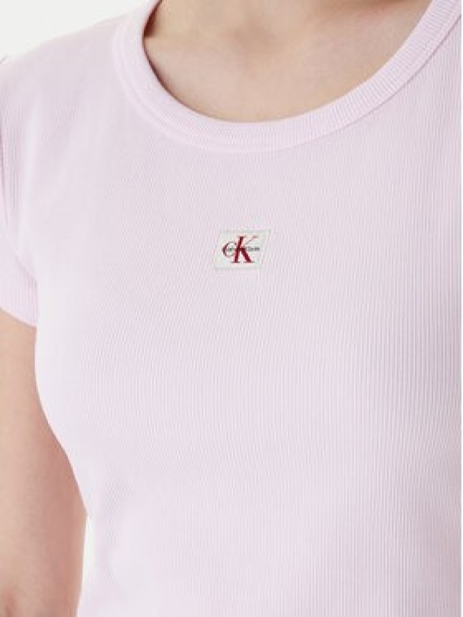 Calvin Klein Jeans T-Shirt LV047C200G Różowy Slim Fit