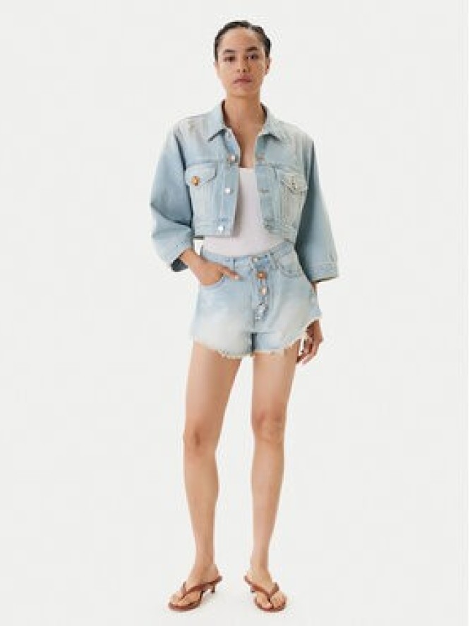 ViCOLO Kurtka jeansowa DD5097 Błękitny Regular Fit