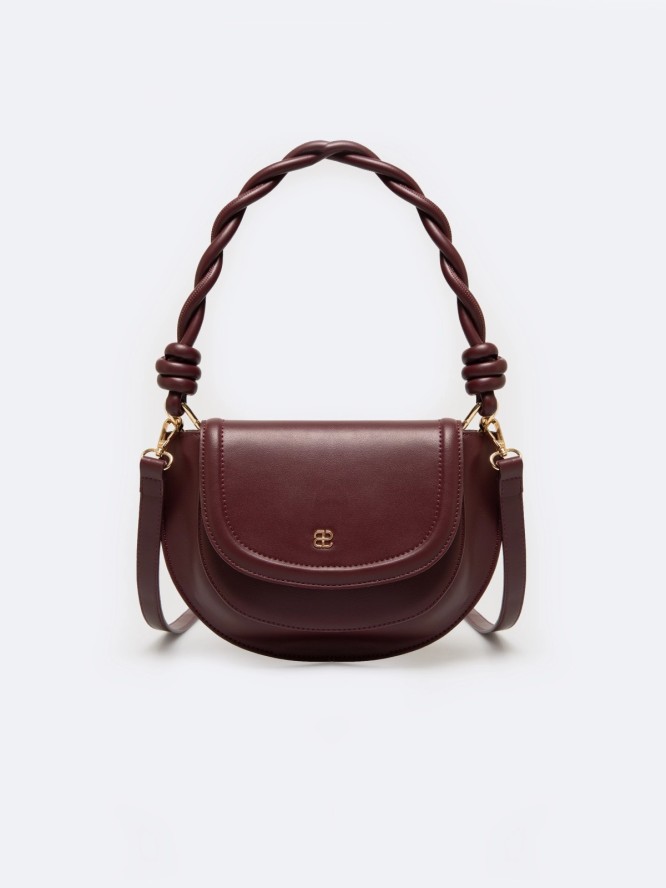 Torebka damska do ręki z dodatkowym paskiem bordowa Francisa 604