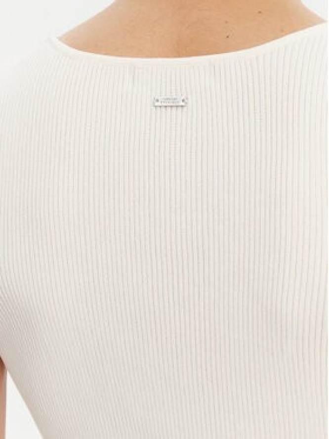 Armani Exchange Sukienka codzienna XW000576 AF12740 U1003 Écru Slim Fit