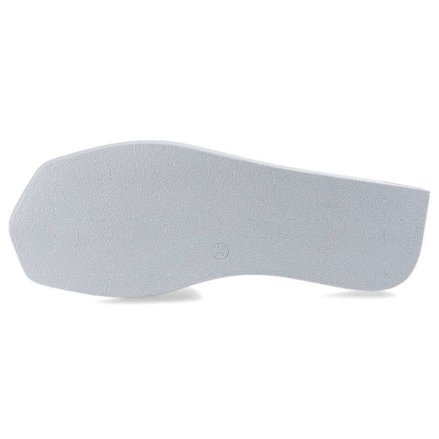 Białe Klapki Chebello Buty Damskie Obuwie Skórzane