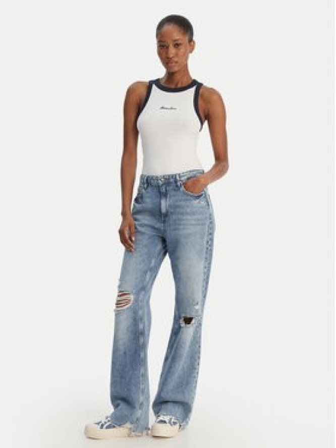 Guess Jeans Top W6GPZ8 KF641 Biały Slim Fit