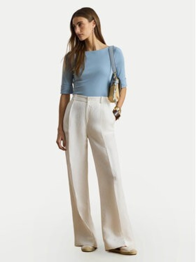 LAUREN RALPH LAUREN Bluzka 200654963201 Niebieski jasny Slim Fit