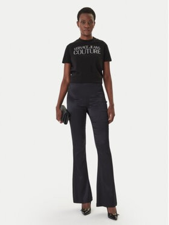 Versace Jeans Couture Spodnie materiałowe 80HAC1A7 N0640 Czarny Flare Fit