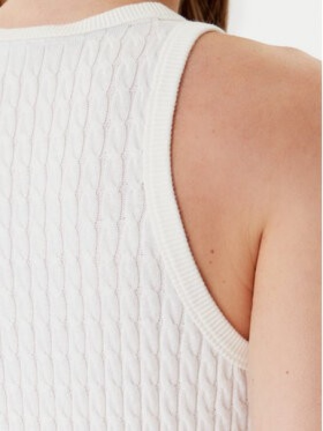 Tommy Hilfiger Top WW0WW45706 Écru Slim Fit