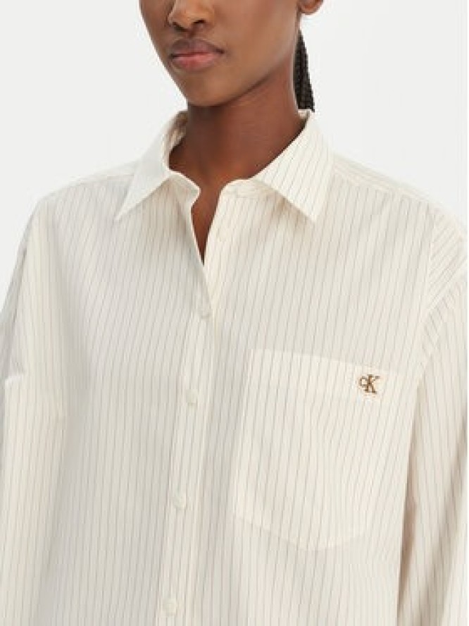 Calvin Klein Jeans Koszula LV047F103G Beżowy Relaxed Fit