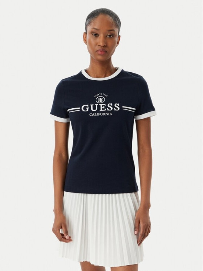 Guess T-Shirt V6GI08 K2975 Granatowy Regular Fit