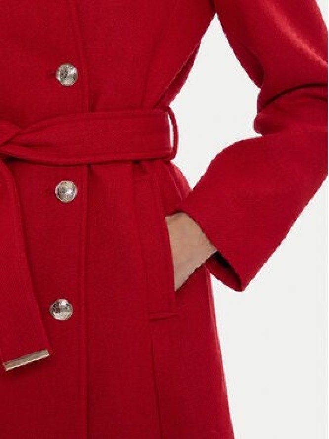 Morgan Płaszcz wełniany 242-GEVA Czerwony Regular Fit