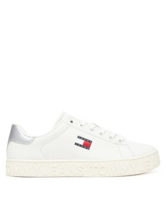 Tommy Jeans Sneakersy Tjw Logo Outsole Sneaker Ess EN0EN02703 Écru