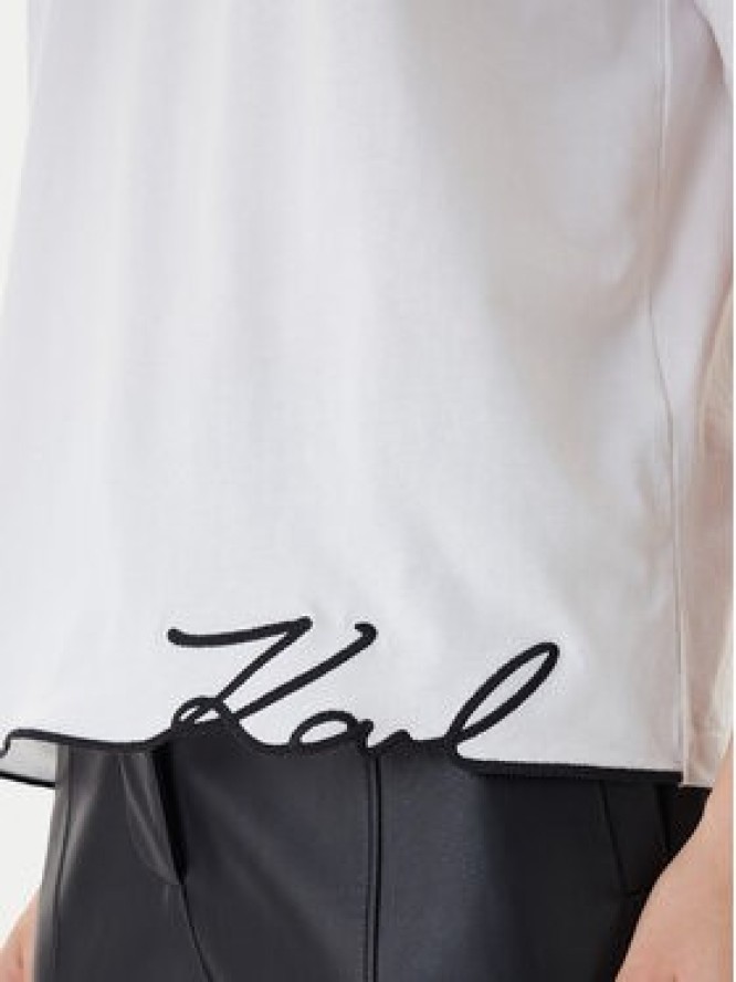 KARL LAGERFELD T-Shirt B1W17031 Biały Relaxed Fit