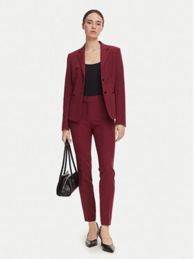HUGO Marynarka Agonia-1 50539976 Czerwony ciemny Slim Fit