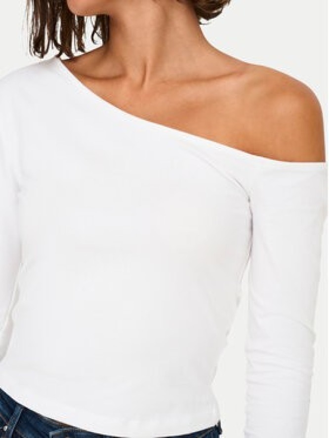 ONLY Bluzka Live Love 15344398 Biały Slim Fit