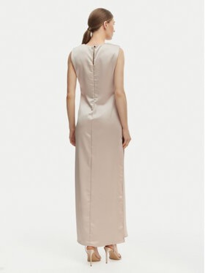 Rinascimento Sukienka wieczorowa CFC0127548003 Beżowy Regular Fit