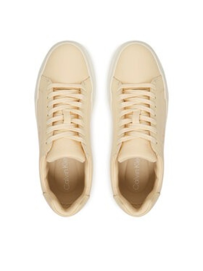 Calvin Klein Sneakersy Chunky Cupsole Laceup Lth Ml YW0YW01947 Biały