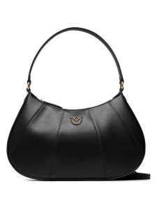 Pinko Skórzana torebka w kolorze czarnym - 37 x 24 x 7 cm rozmiar: onesize