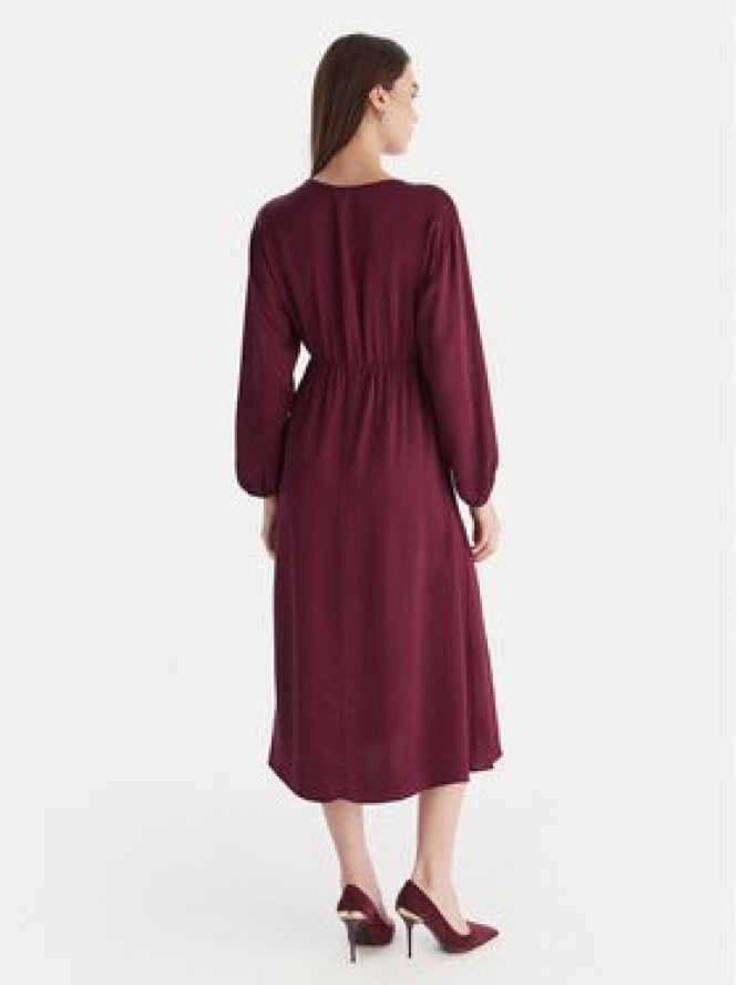 ViCOLO Sukienka koktajlowa TF0250 Bordowy Regular Fit