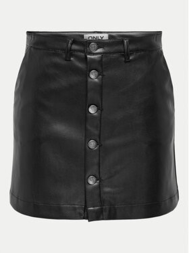 ONLY Spódnica z imitacji skóry Amazing 15331876 Czarny Slim Fit