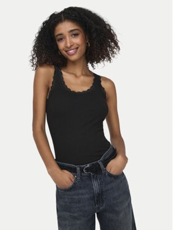 ONLY Top Sara 15345994 Czarny Slim Fit