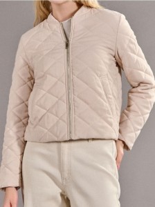 Kurtka pikowana - kremowy