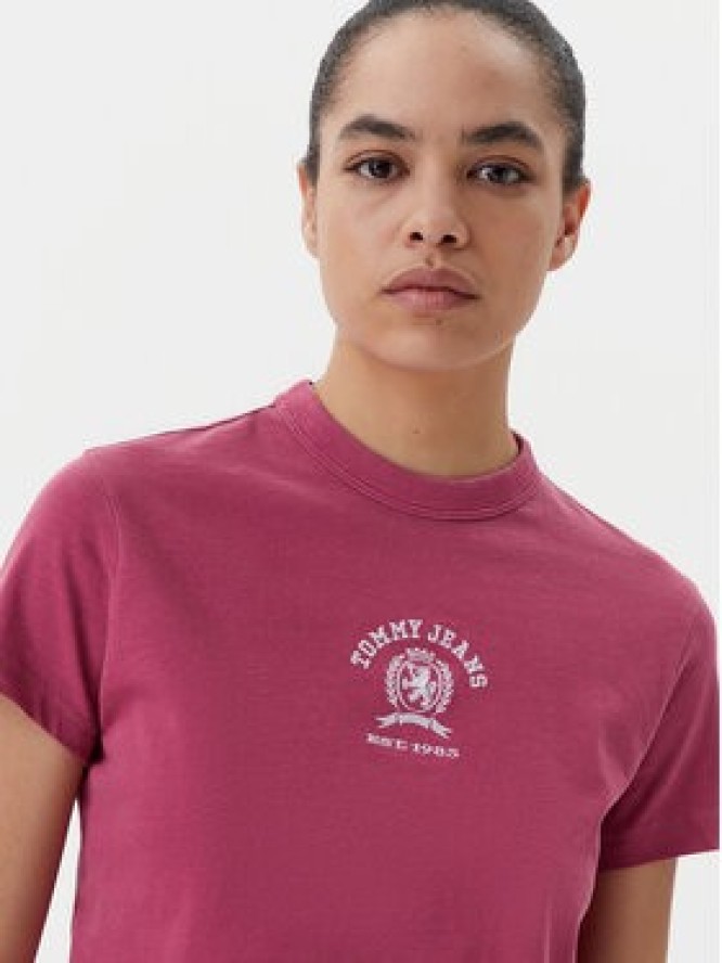 Tommy Jeans T-Shirt Varsity DW0DW20317 Różowy Regular Fit