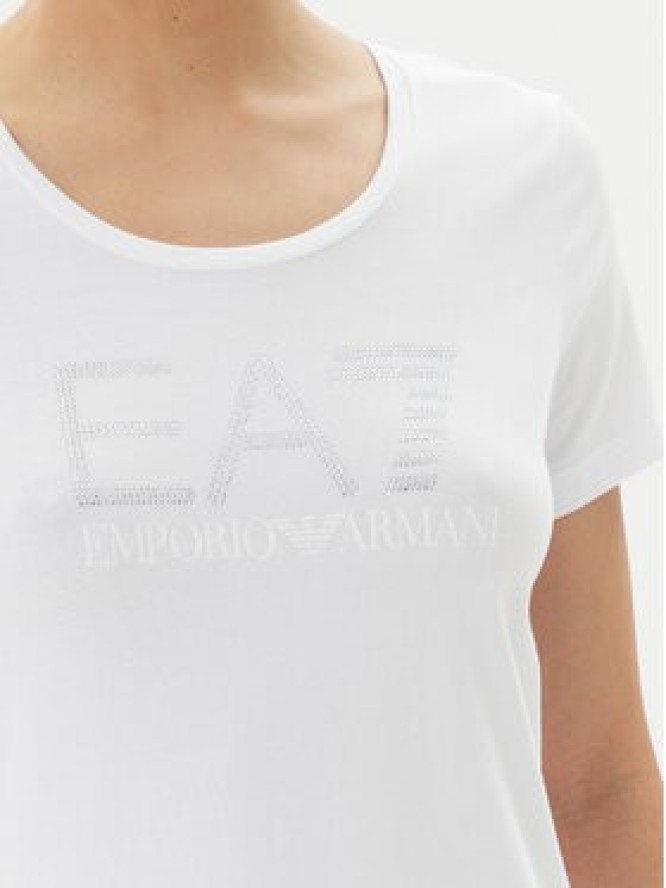 EA7 Emporio Armani T-Shirt 7W000094 AF10373 U0002 Biały Slim Fit