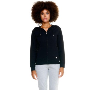 Damska bluza Leone z kapturem Basic zapinanym na zamek na całej długości