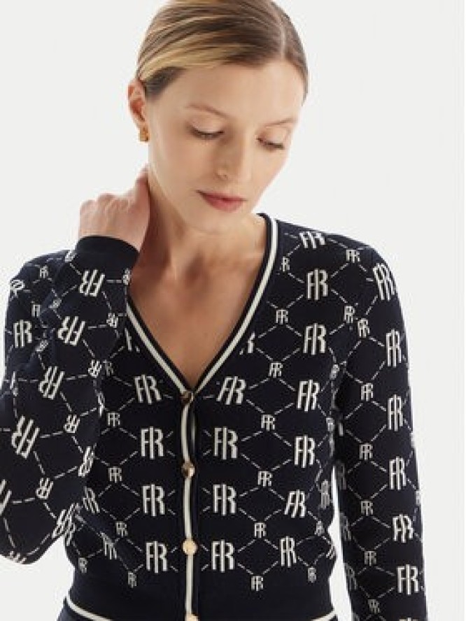 Fracomina Kardigan FR25WT8036K414F8 Granatowy Regular Fit