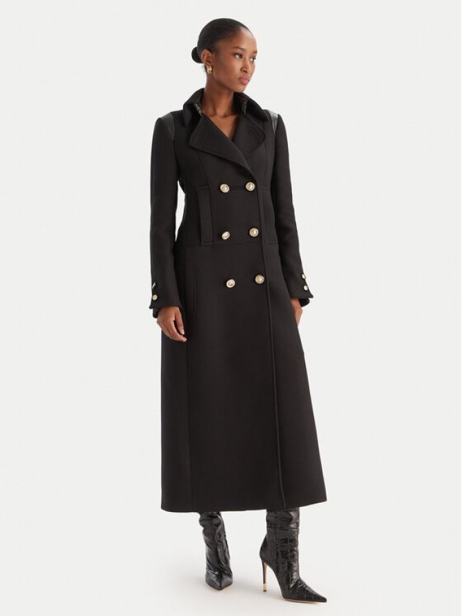 Babylon Płaszcz przejściowy E215BI Czarny Regular Fit