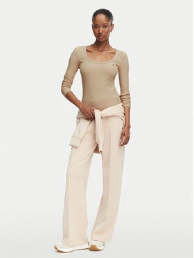 Guess Bluzka V4BP07 K8RT2 Beżowy Slim Fit