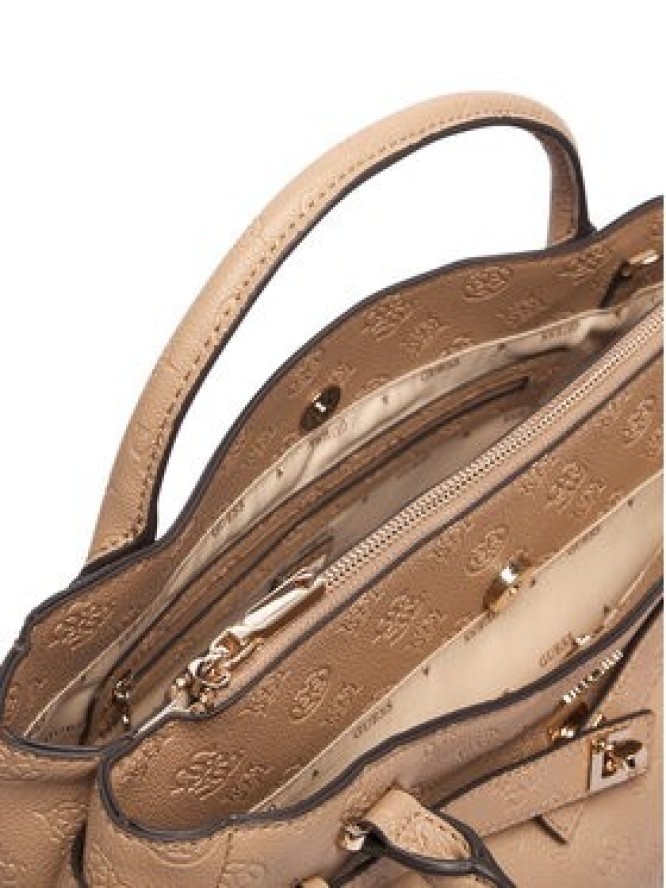 Guess Torebka Ella Logo HWPD97 46060 Beżowy ciemny