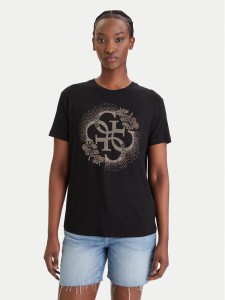 Guess T-Shirt E6GI01 K68D2 Czarny Regular Fit