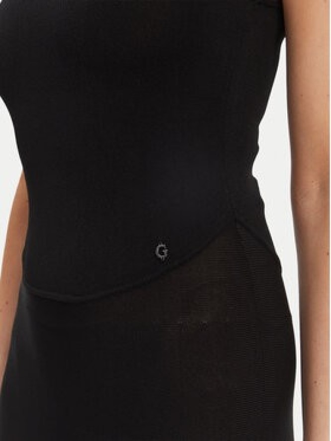 Guess Sukienka dzianinowa W5YK0S Z0241 Czarny Regular Fit