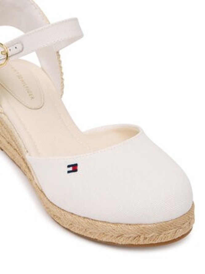 Tommy Hilfiger Espadryle Mid Wedge Espad Closed Toe FW0FW09233 Écru