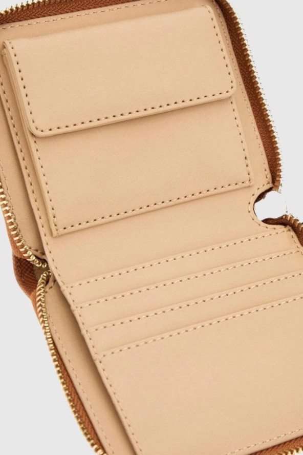 GUESS Brązowy mały portfel damski Laurel