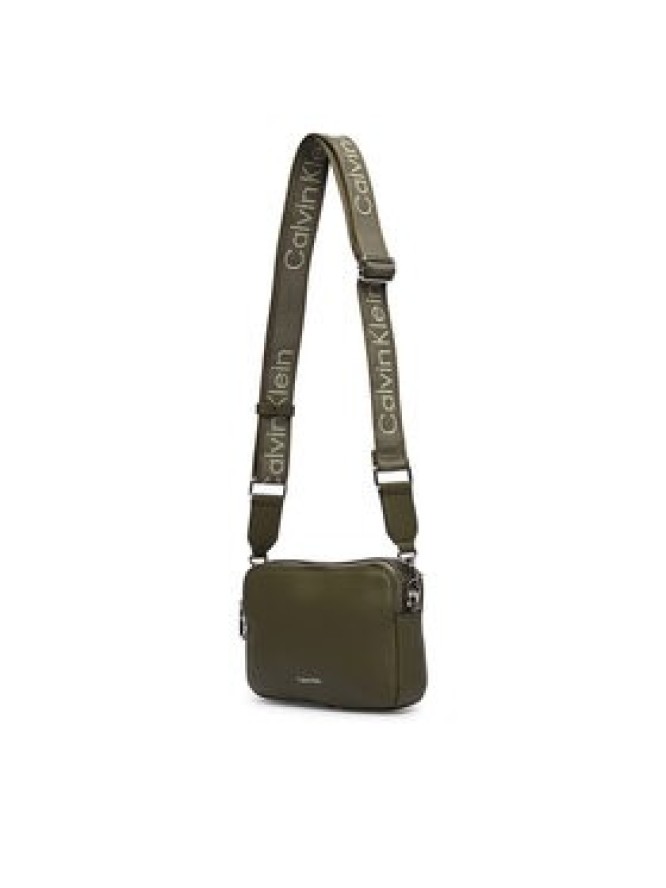 Calvin Klein Torebka Webbing 2X Strap Camera Bag LV04F3656G Zielony ciemny