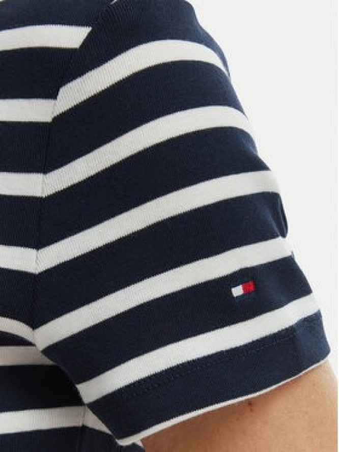 Tommy Hilfiger T-Shirt WW0WW49250 Granatowy Slim Fit