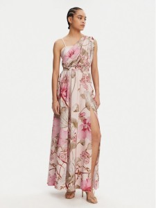 Rinascimento Sukienka wieczorowa CFC0019854002 Beżowy Regular Fit