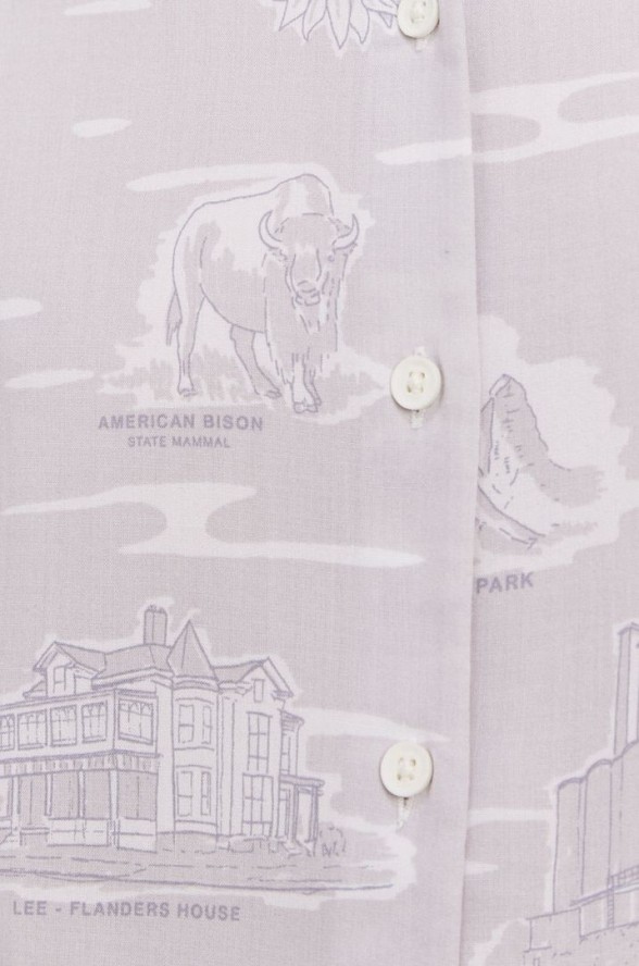 LEE LS RESORT SHIRT DAMSKA KOSZULA MATERIAŁOWA LILAC HUNT L49VZGQC 112111135