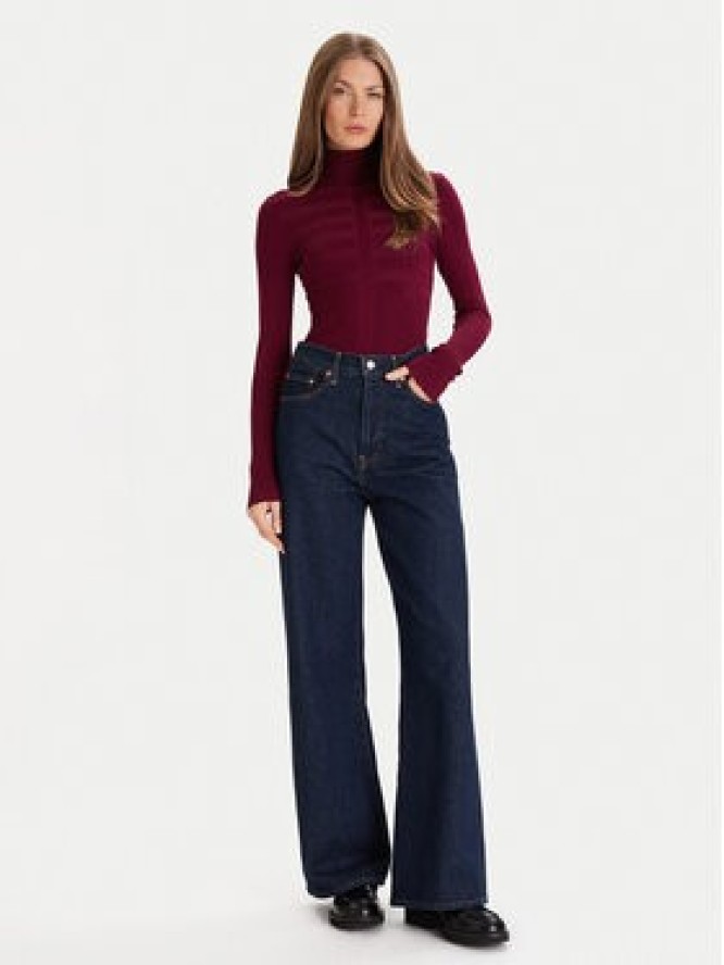 Morgan Golf 132-MENTOS.M Fioletowy Slim Fit