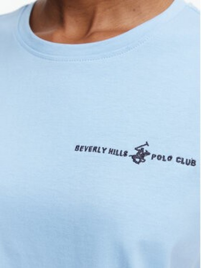 Beverly Hills Polo Club T-Shirt P-SS26W-TS085 Niebieski jasny Regular Fit