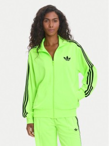 adidas Bluza adicolor Classic Firebird JX7859 Zielony Loose Fit