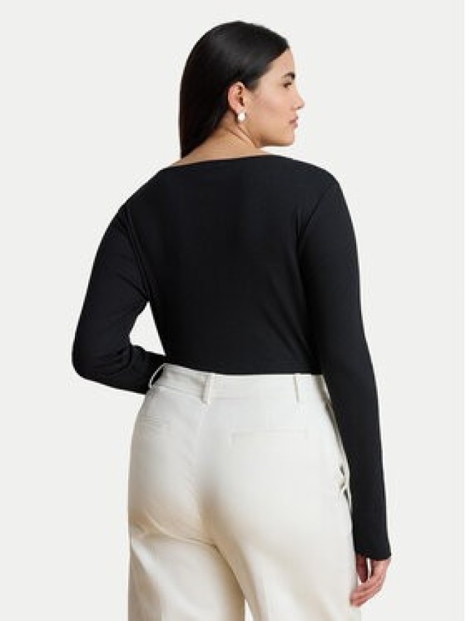 LAUREN RALPH LAUREN Bluzka 200980145005 Czarny Slim Fit