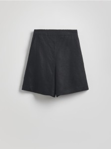 Lniane szorty - czarny