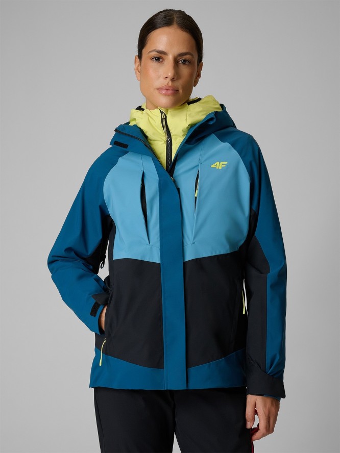 4F Kurtka trekkingowa membrana 10000 damska - turkusowa M