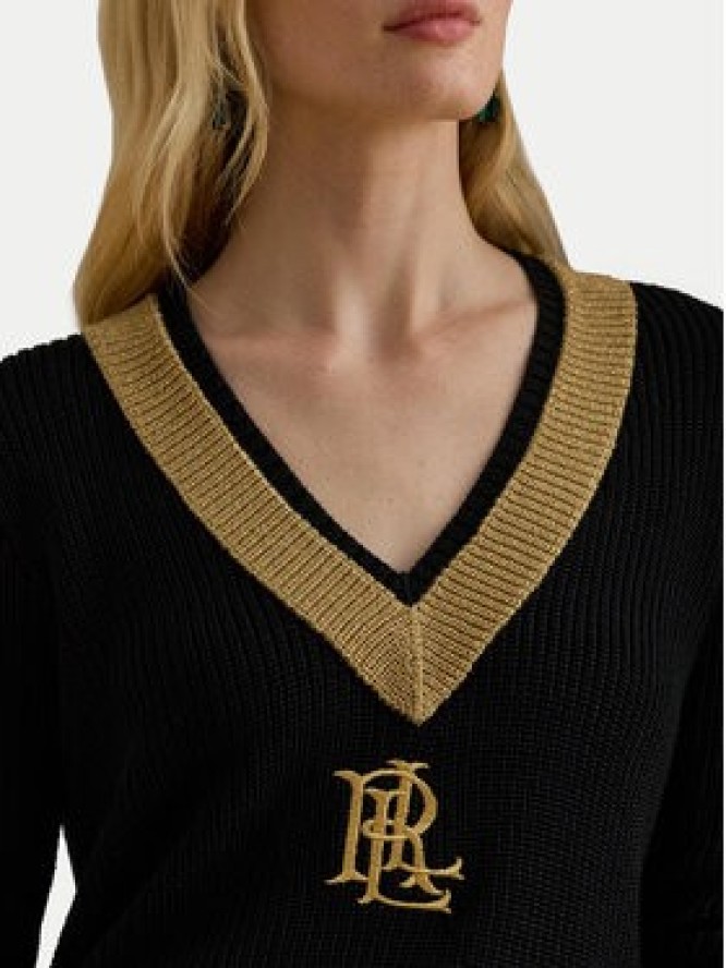 LAUREN RALPH LAUREN Sweter 200979666001 Czarny Relaxed Fit