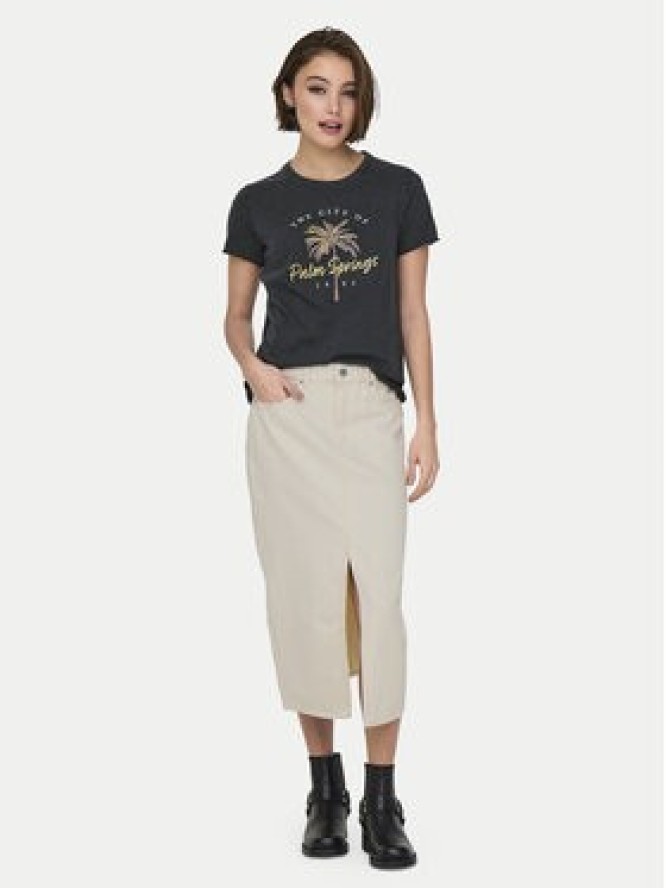 ONLY Spódnica jeansowa Bianca 15319268 Beżowy Regular Fit