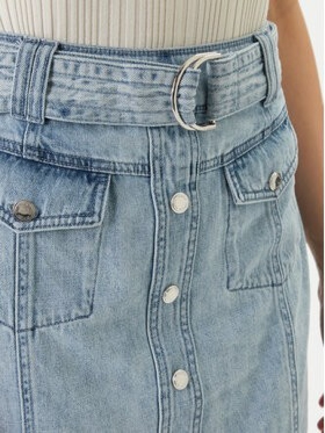 Morgan Spódnica jeansowa 251-JOLAM Błękitny Regular Fit