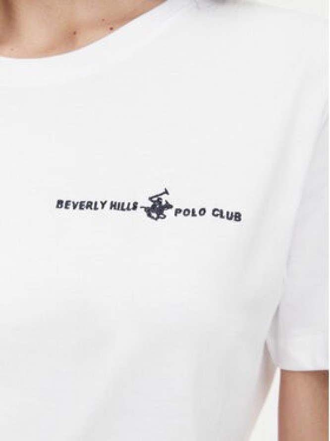 Beverly Hills Polo Club T-Shirt P-SS26W-TS085 Biały Regular Fit